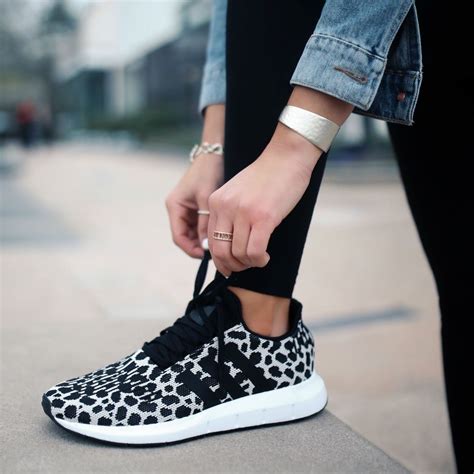 adidas sneakers with leopard print.